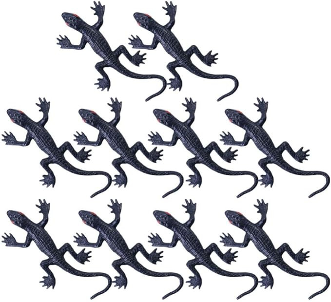NUOBESTY Artificial Reptile Lizard Model Plastic Lizards Toy Gecko Prank Props for Halloween, 10 ... | Amazon (US)