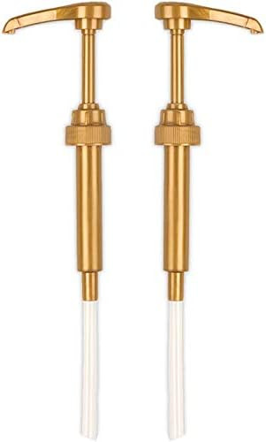 Gold Coffee Syrup Pump for 750ml Bottles (Pack of 2) | Fits Torani, Monin (1 Liter Plastic Bottle... | Amazon (US)