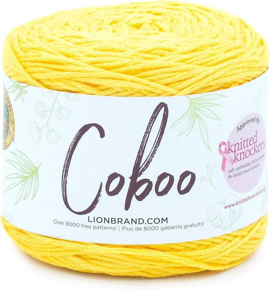 (1 Skein) Lion Brand Yarn Coboo Yarn, Yellow | Amazon (US)
