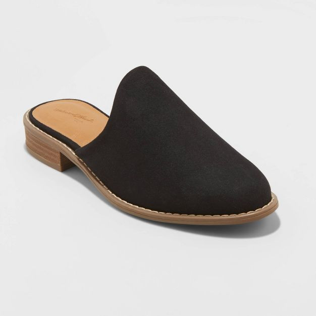 Women's Maura Microsuede Mules - Universal Thread™ Black 5.5 | Target