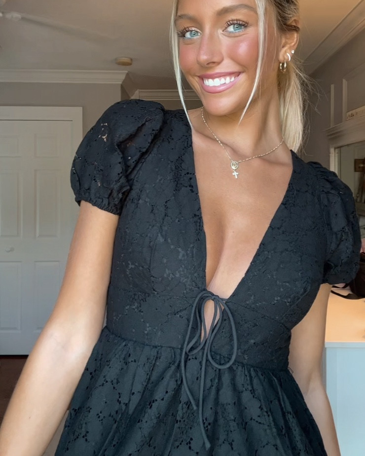 adorable black lace mini dress!!!!