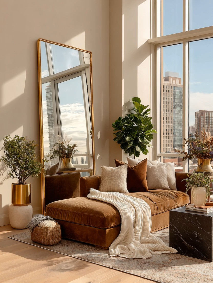  Understated luxury, perfected.
This taupe-brown velvet lounge chair/sofa paired with gold accents, lush greenery, and abundant natural light creates a calm, elevated home decor look that feels timeless and intentional. During the day, the warm neutrals glow in sunlight; at night, the same palette turns rich, moody, and glamorous with the right floor or table lamps. It’s the kind of quiet luxury interior that doesn’t shout—yet feels undeniably expensive.

Ideal for high-rise living rooms, modern apartments, or a luxury reading corner, this color story proves that brown, taupe, gold, and green are the ultimate combination for effortless elegance.

#understatedluxury #quietluxury #luxuryhomedecor #brownvelvet #taupedecor #modernluxury #highrisehome #designerinteriors #neutralinteriors #goldaccents #statementsofa #luxurylivingroom #homeinspo #elevatedinteriors #interiordesignideas

 

#LTKHome