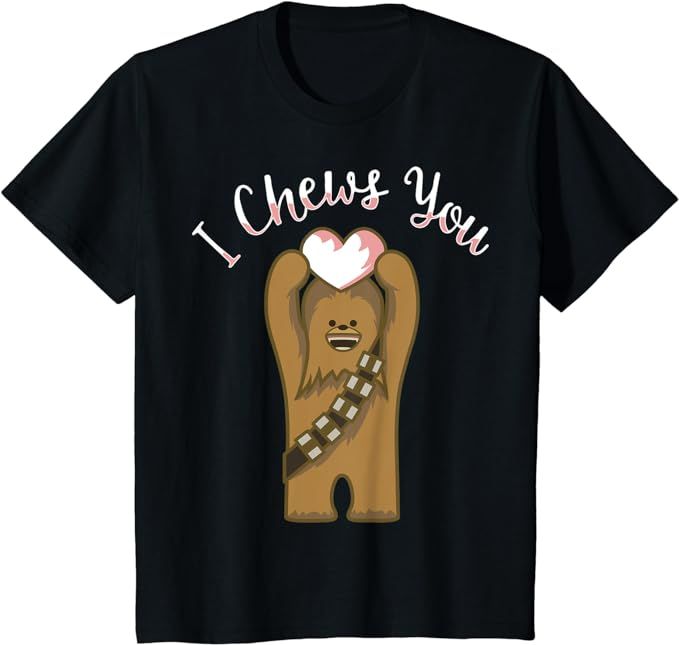 Star Wars Valentines I Chews You Chewbacca Graphic T-Shirt | Amazon (US)