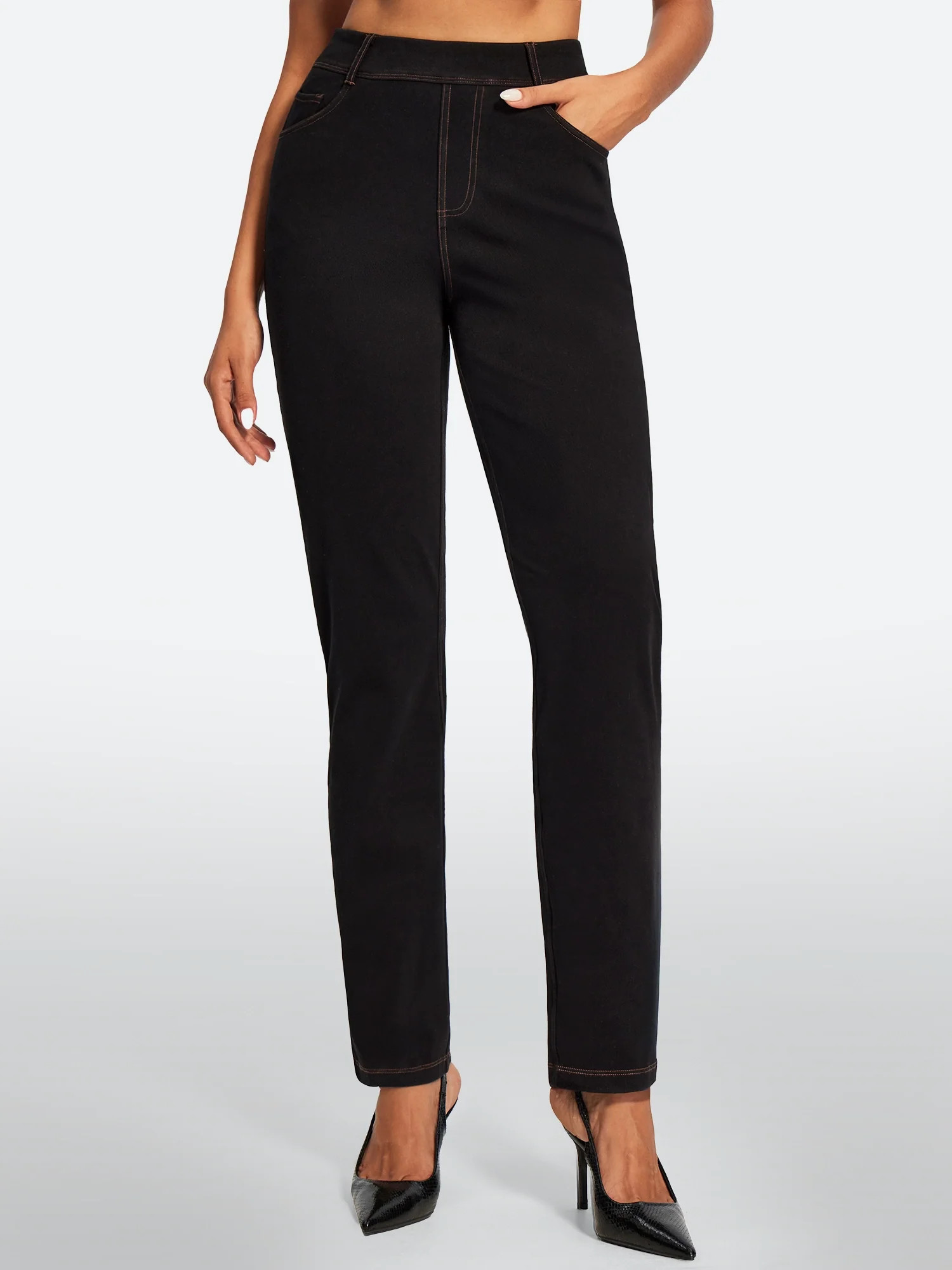 IUGA FlexDenim® High Waisted Bootcut Straight Leg Jeans | IUGA