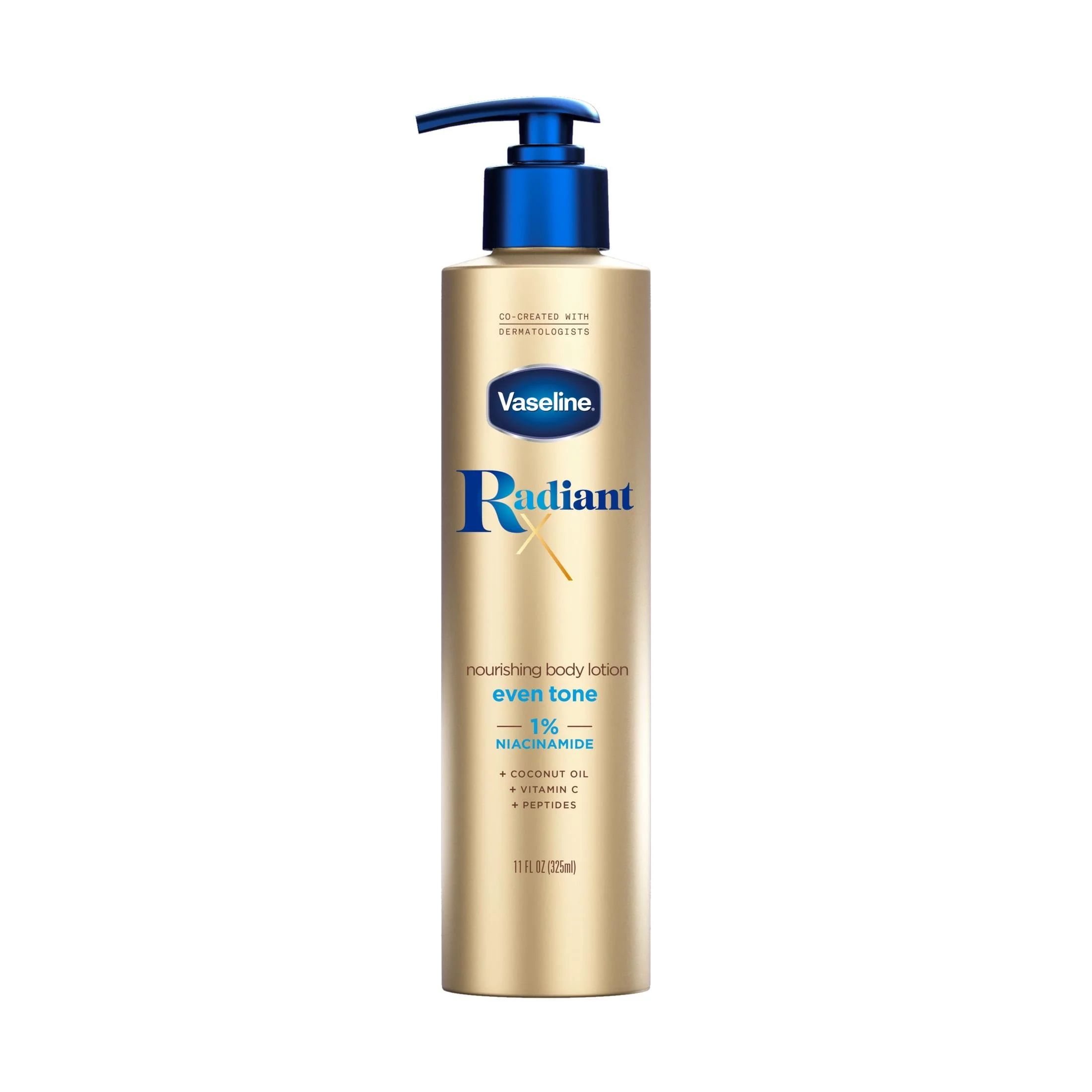 Vaseline Radiant X Even Tone Nourishing Coconut Oil Body Lotion for Dry Skin, 11 oz | Walmart (US)