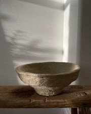 HAND-CRAFTED PAPER MACHE BOWL | Off-White Palette