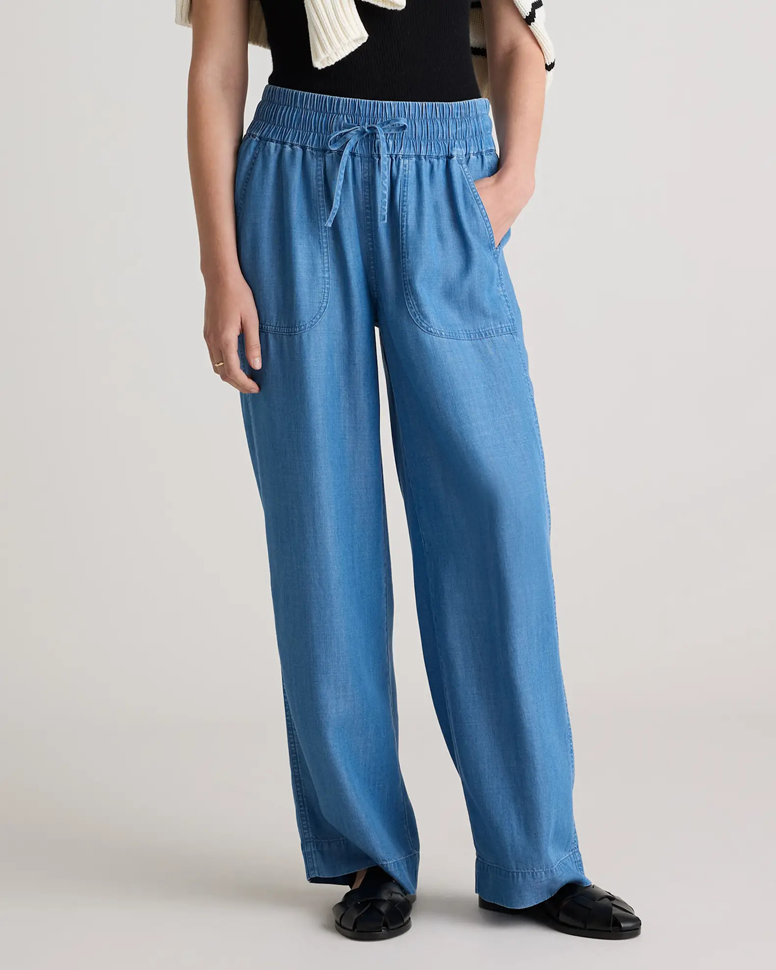 Pull-On Tencel Chambray Pants | Quince