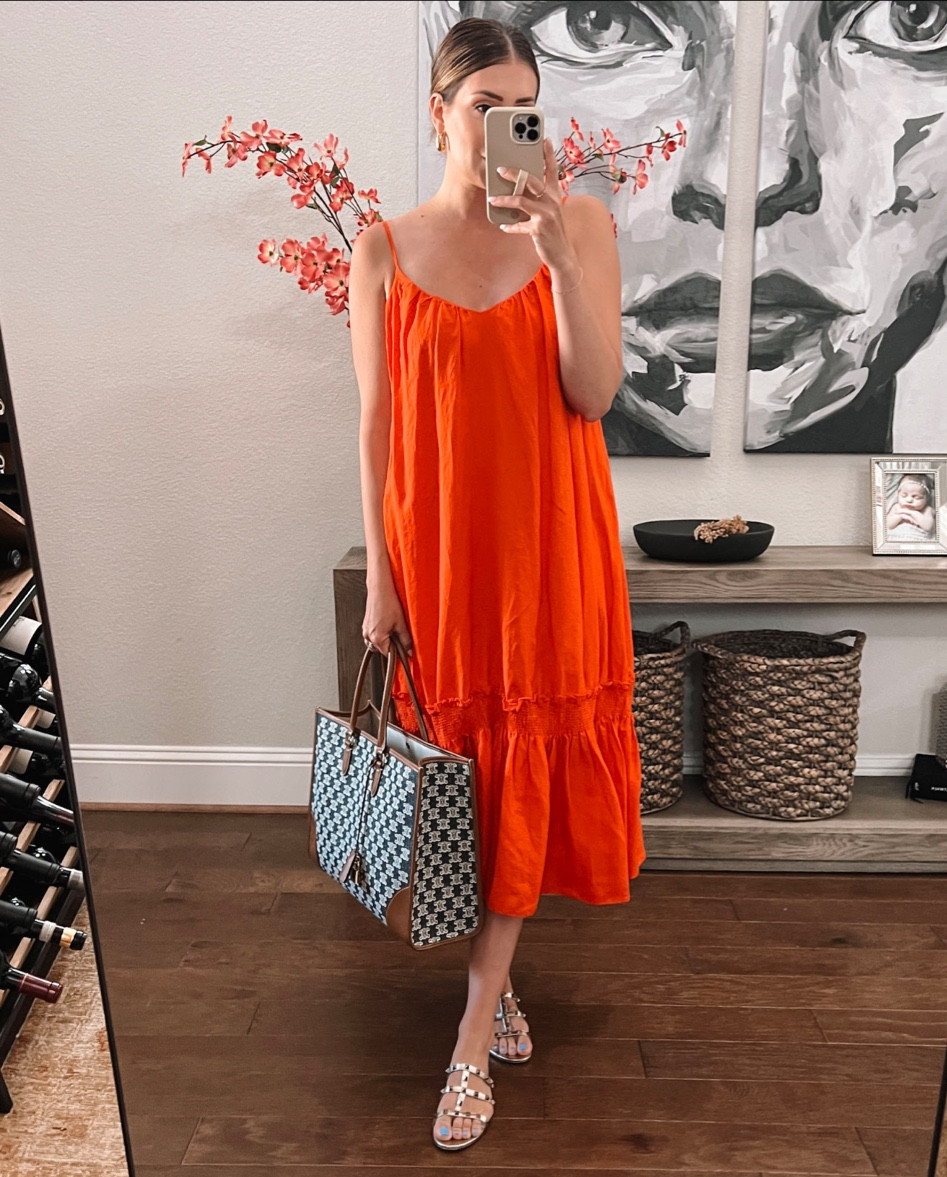 chinese dress ladies Romantic Linen Midi Dress With Front Tie & Soft Ruffle – Claudio Milano