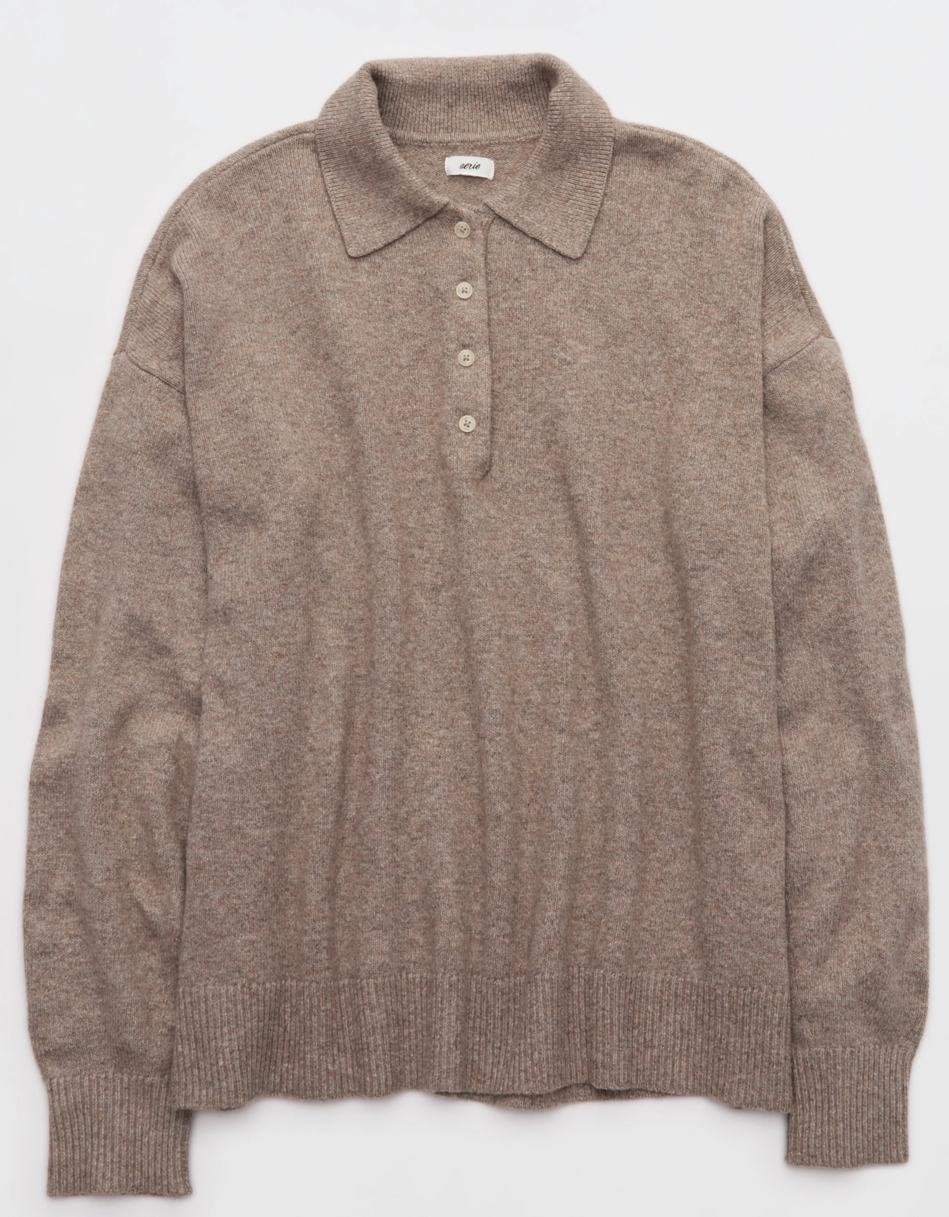 Aerie Sunday Soft\u00ae Plush Polo Sweater | Aerie