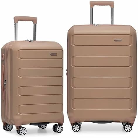 Traveler's Choice Pagosa Indestructible Hardshell Expandable Spinner Luggage, Latte Beige, 2-Piec... | Amazon (US)