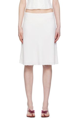 White Paloma Midi Skirt | SSENSE