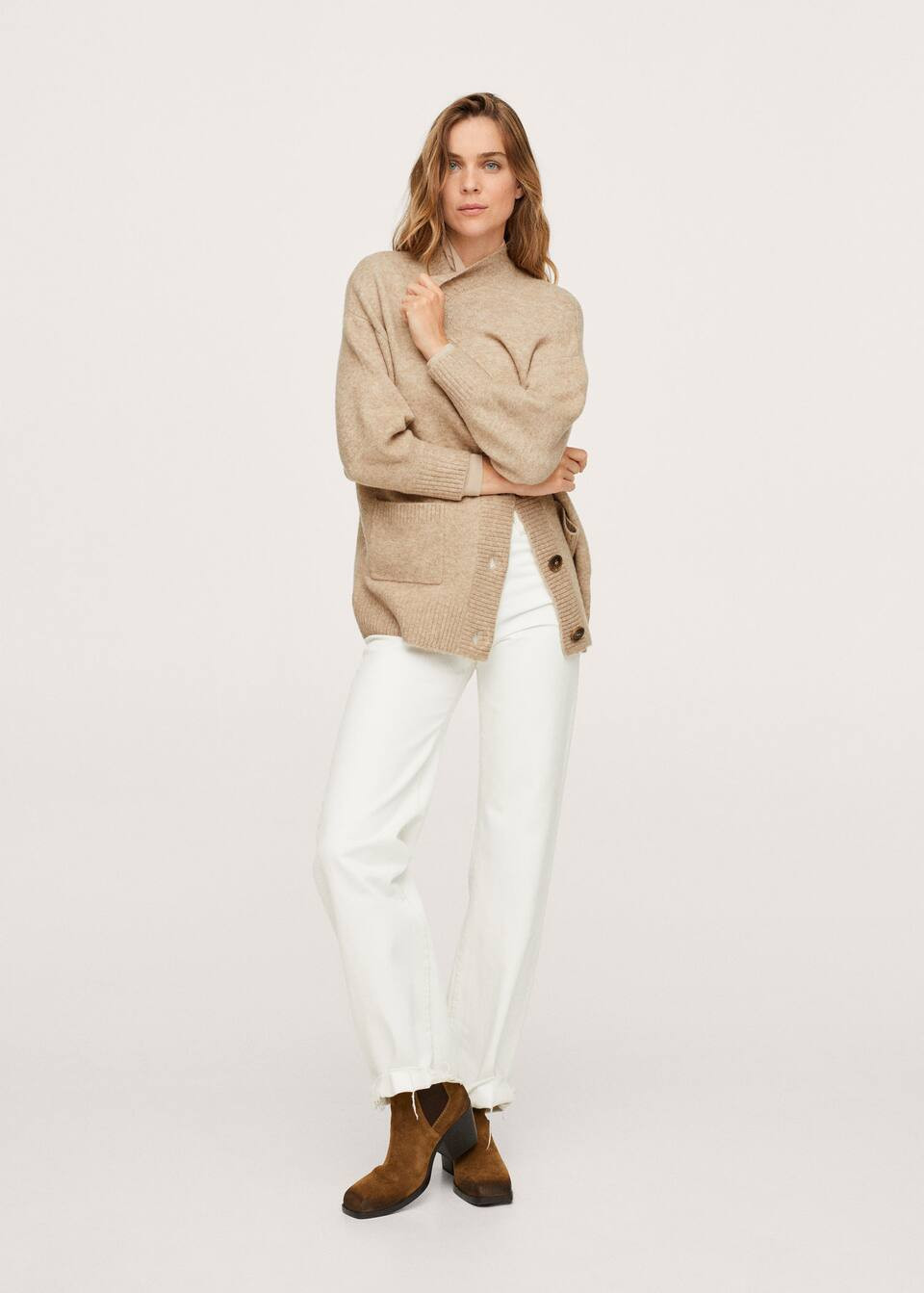 Oversize knit cardigan | MANGO (US)