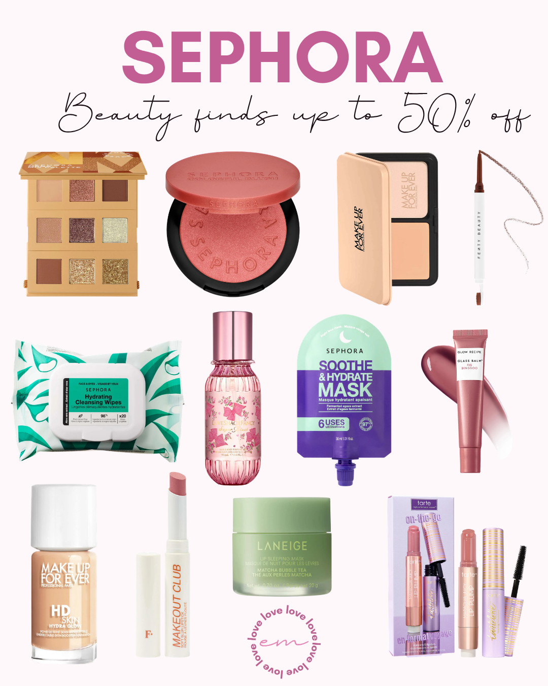 Ending soon for these up to 50% off Sephora beauty finds! Grab your holy-grail favorites, try something totally new, or stock up your gift drawer before they're gone.

#SephoraSale #BeautyFinds #SephoraFavorites #MakeupSales #SkincareSale #LTKbeauty #LTKSaleAlert #BeautyRestock #HolidayGifts #ShoppingInspo #MakeupRoutine 

 #LTKselfcare #LTKSaleAlert #LTKBeauty