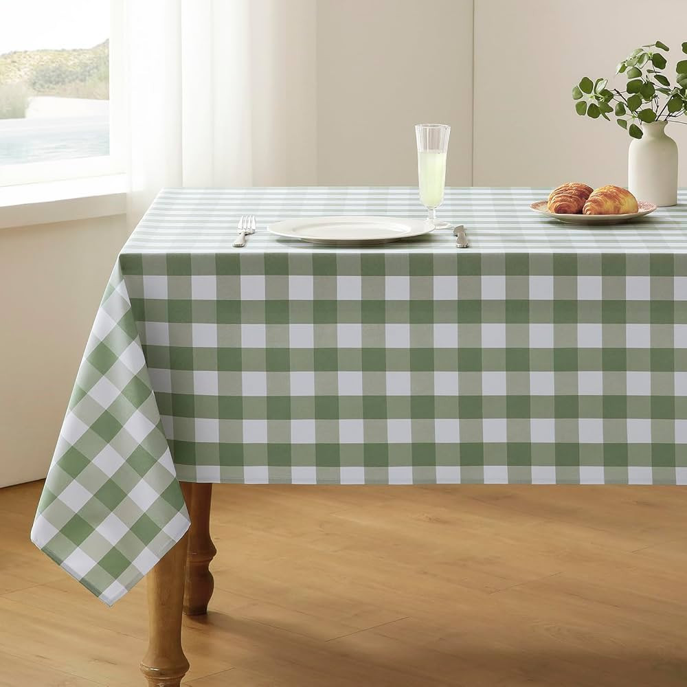 Checkered Tablecloth Rectangle Waterproof Gingham Table Cloth Washable Buffalo Plaid Table Cover ... | Amazon (US)
