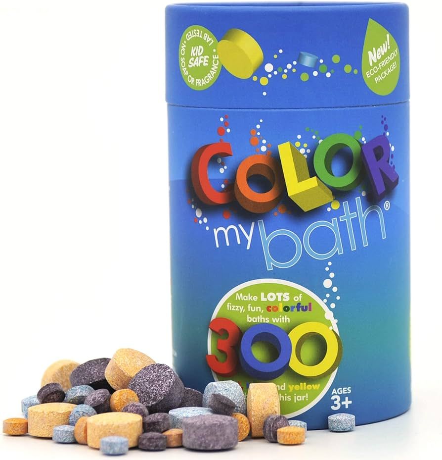 Color My Bath - 300 Count - New Eco-Friendly Container - The Original Fizzy Color Changing Tablet... | Amazon (US)