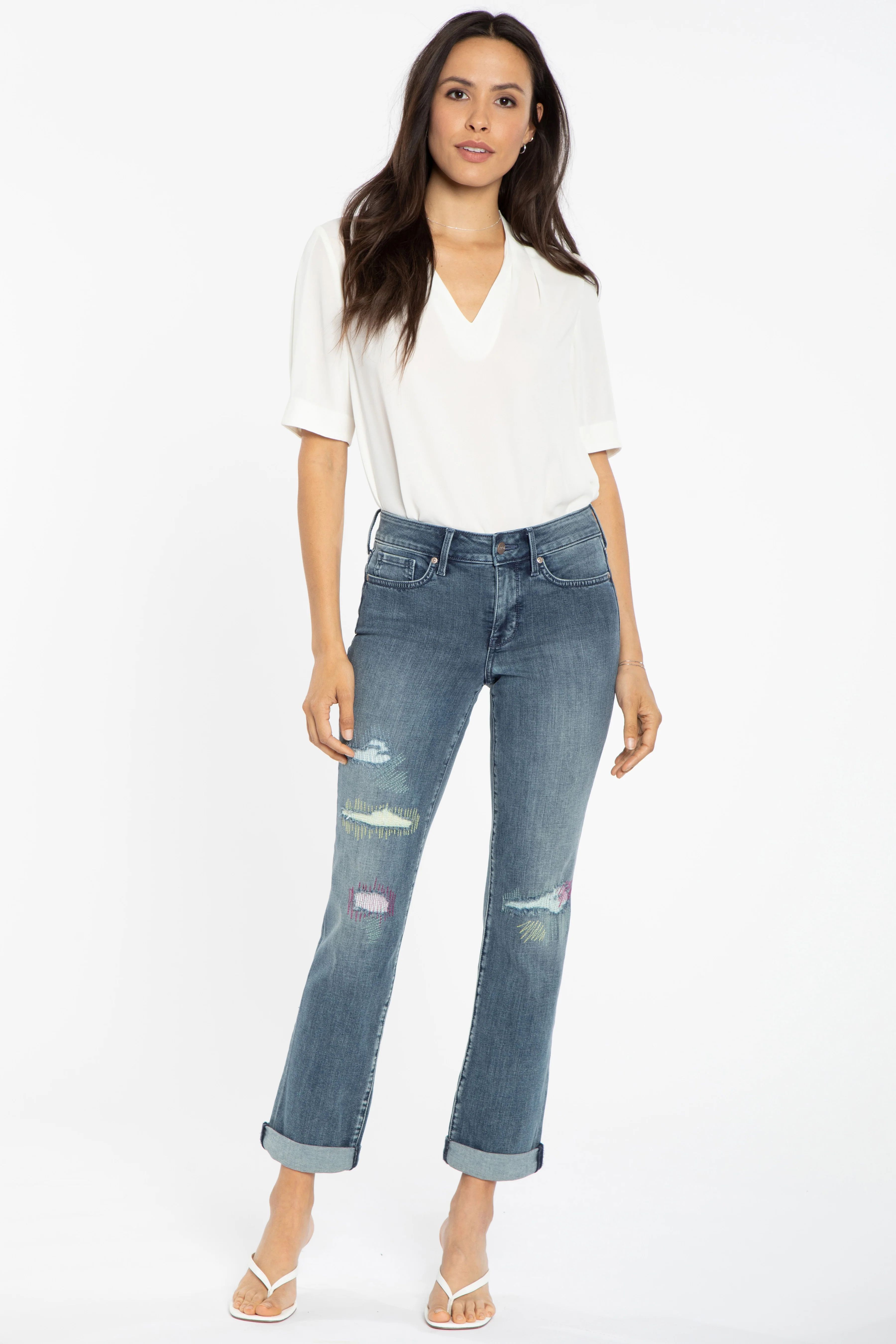 Marilyn Straight Ankle Jeans - Clean Monet | NYDJ
