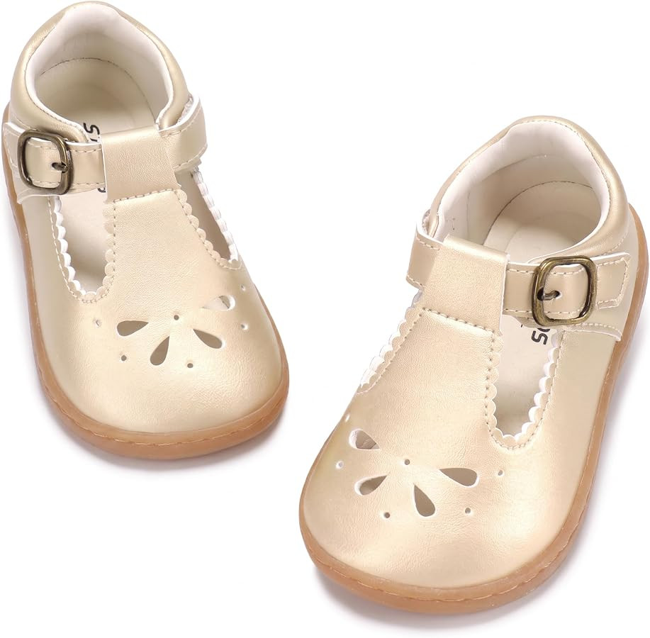 STQ KIDS Girls Wide Toe Box Mary Jane Dress Shoes | Amazon (US)