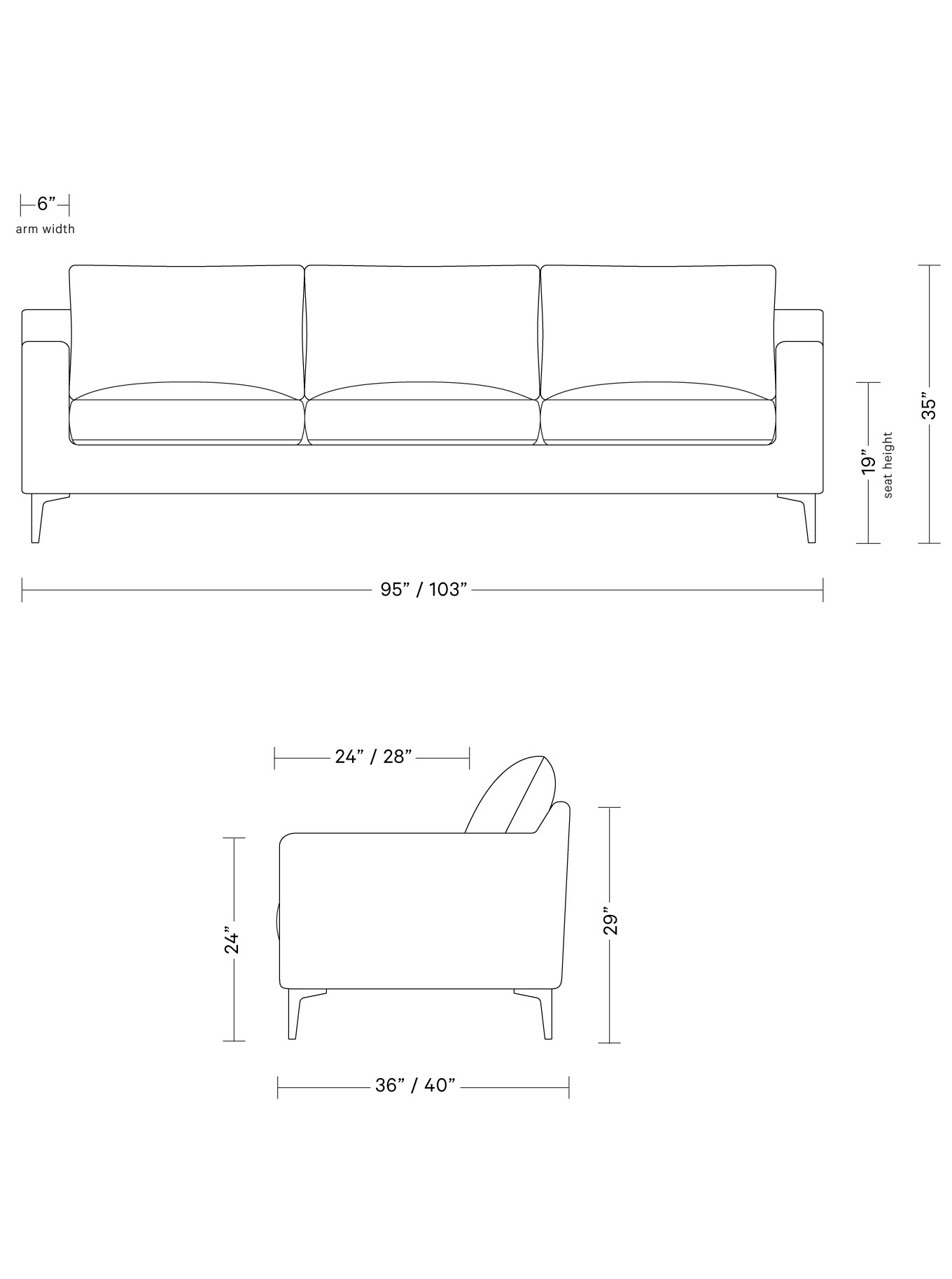 Sloan 3-Seat Sofa | Interior Define