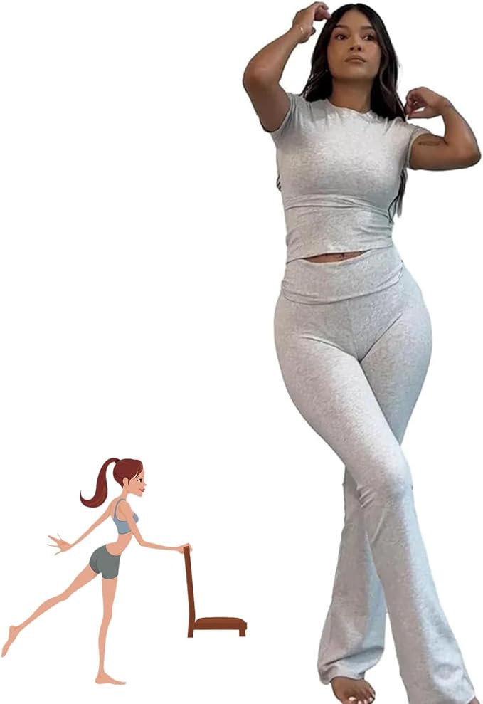 Cotton Lounge Set, Cotton Lounge Set Fold Over Pants, Cotton Jersey Lounge Set, Cotton Jersey Lou... | Amazon (US)