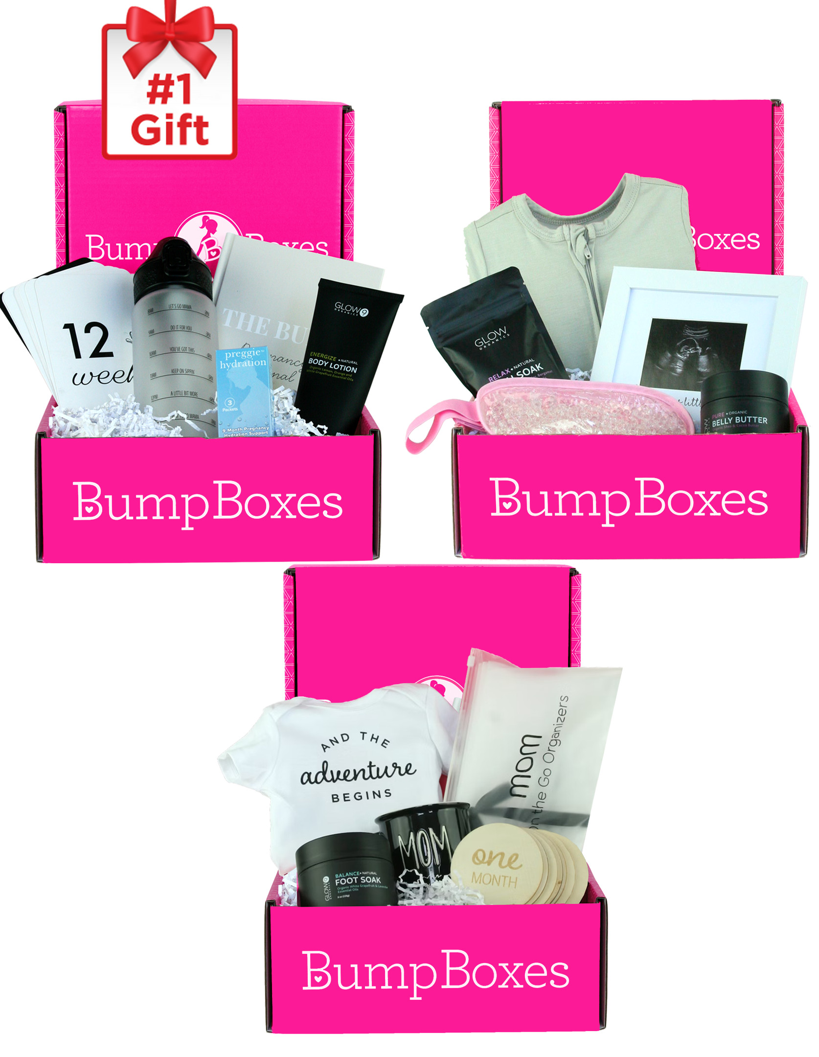 Bump Boxes Trimester Bundle: Pregnancy Gift Box for 1st, 2nd, & 3rd Trimester | Bump Boxes | Bump Boxes