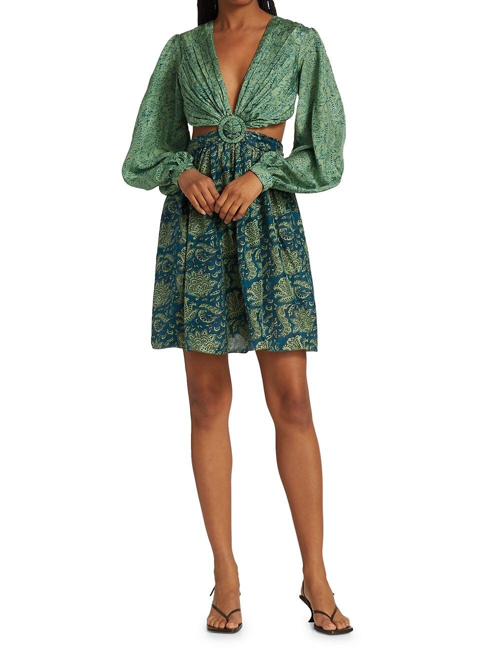 Hannah Artwear Mia Silk Cut-Out Dress | Saks Fifth Avenue