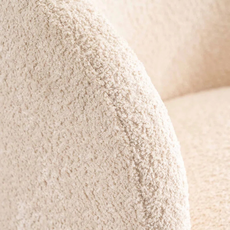 Hadriel Small Swivel Chair,Full Assembled Boucle Upholstered Fabric Barrel Chair,Small Space Armc... | Wayfair North America