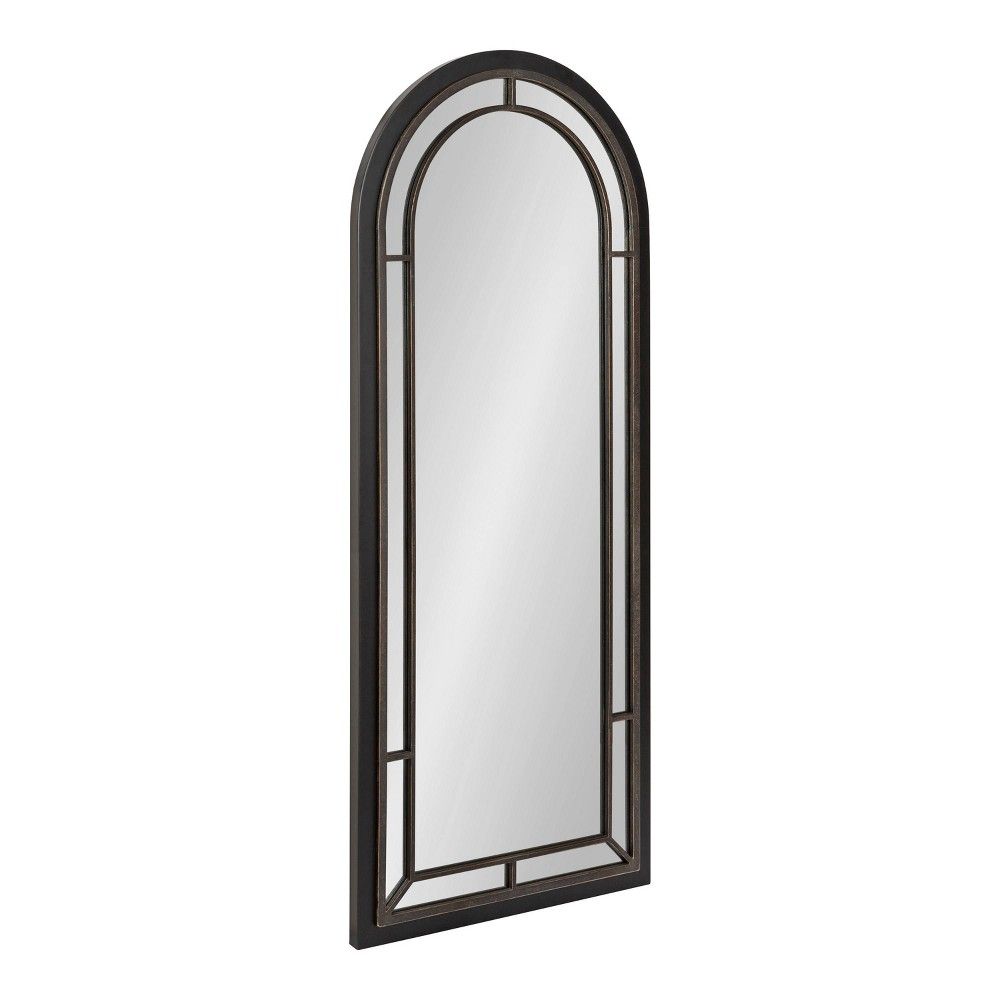 20"" x 48"" Audubon Arch Wall Mirror Black - Kate & Laurel All Things Decor | Target