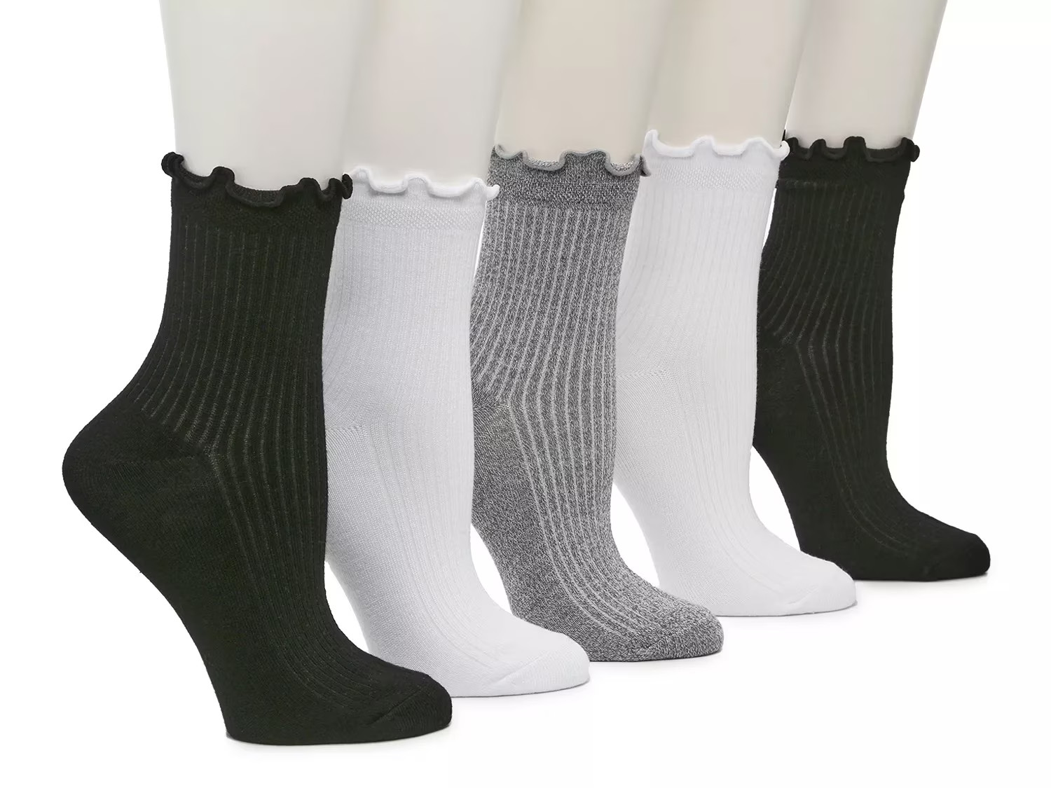 Crown Vintage Lettuce Edge Ankle Socks - 5 Pack | DSW