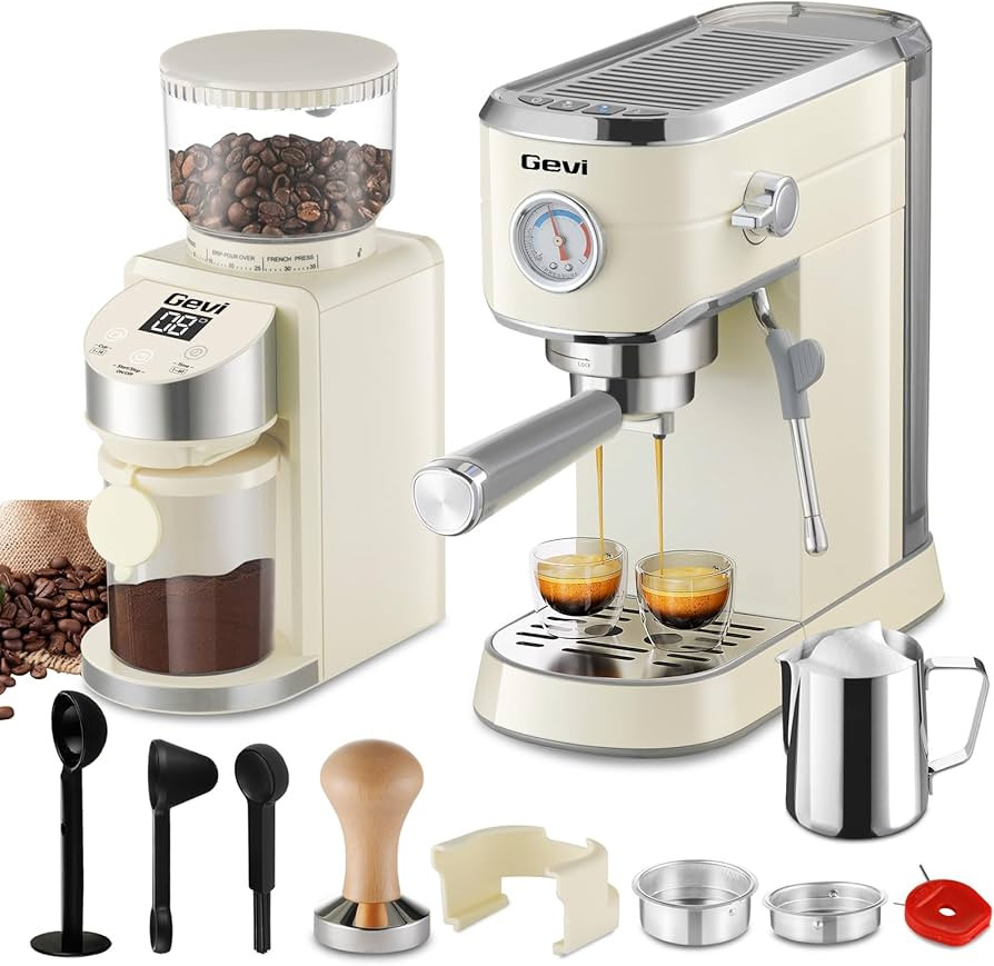 Gevi Espresso Machine 20 Bar with Grinder, Professional Espresso Maker with 35 Precise Grind Sett... | Amazon (US)