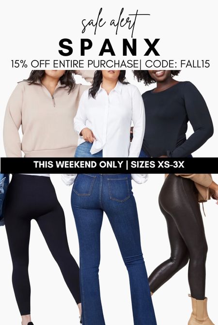 Spanx sale alert! Use code FALL15 this weekend! I wear a 2x in all but size up if you’re in between! 

#LTKsalealert #LTKCyberweek #LTKcurves