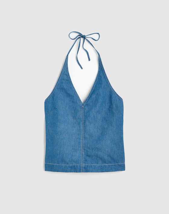 Denim Halter Shell Top | Madewell