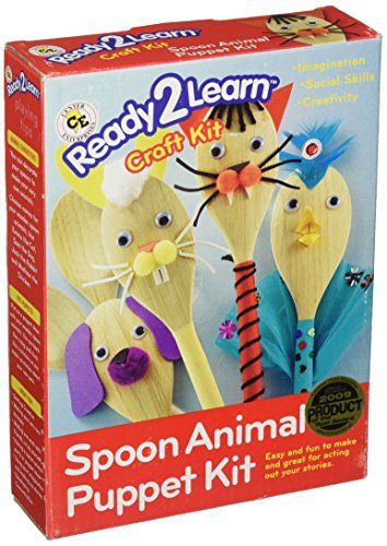 READY 2 LEARN Spoon Animal Puppet Kit - Craft Supplies for 4 DIY Puppets - Arts and Crafts for To... | Amazon (US)