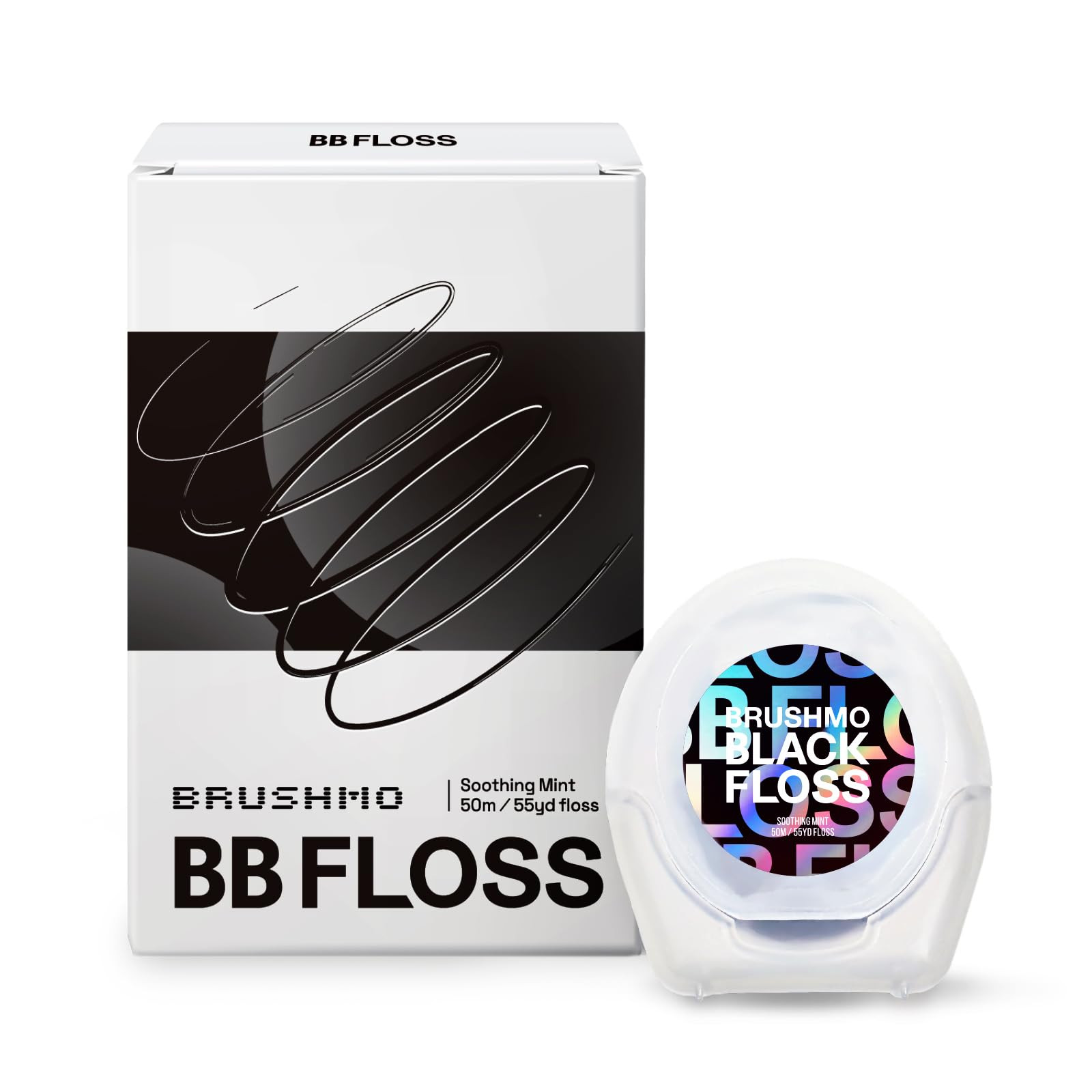 Brushmo Black Floss (BBFloss) - Expanding Floss, Gum-Friendly Soothing Mint Dental Floss, Natural... | Amazon (US)