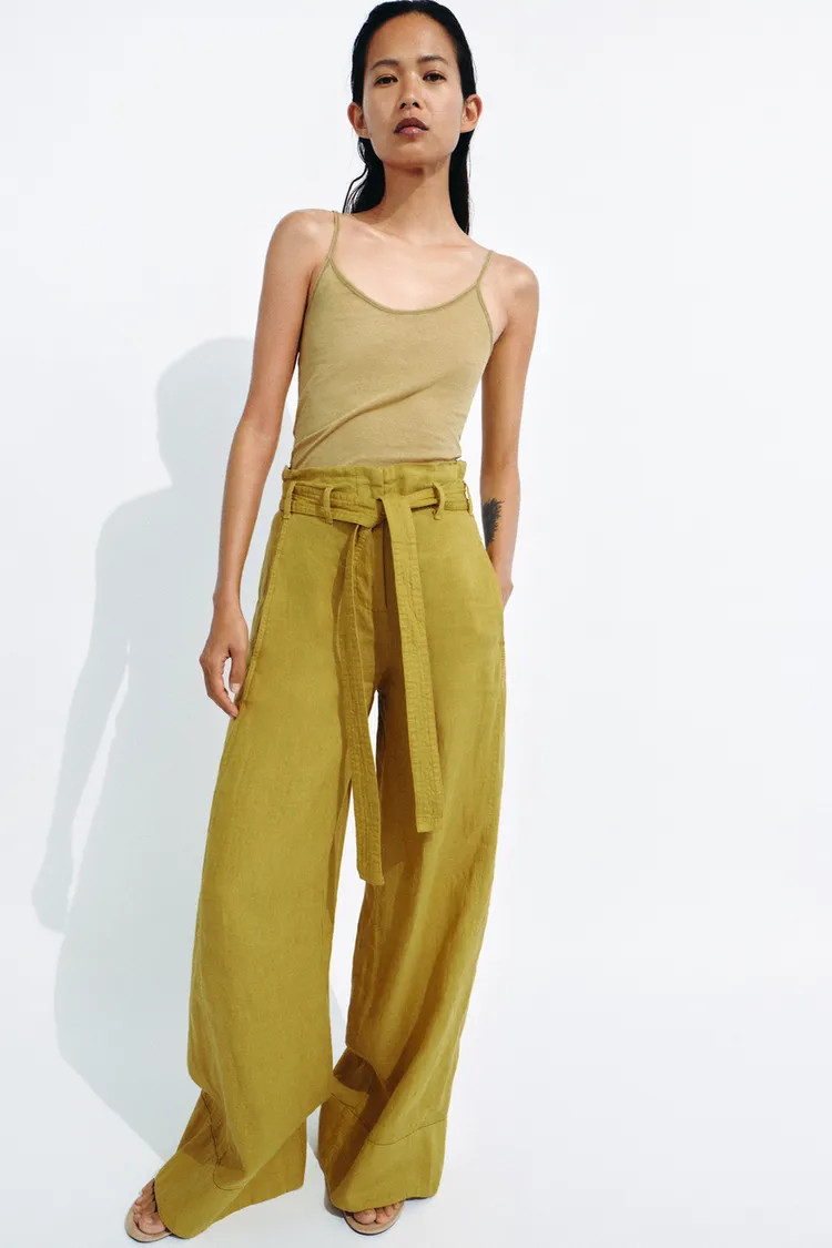 ZW COLLECTION 100% LINEN PANTS | Zara US