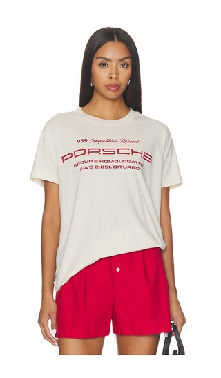 Porsche x Revolve Turbo Charged Tee in Ivory. - size L | Revolve Clothing (Global)