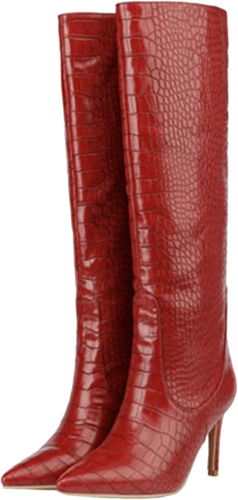 8CM/3.15IN Women's Fashion Sexy Pointed Head Female Stiletto Sexy Elegant Ladies Nightclub Boots ... | Amazon (US)