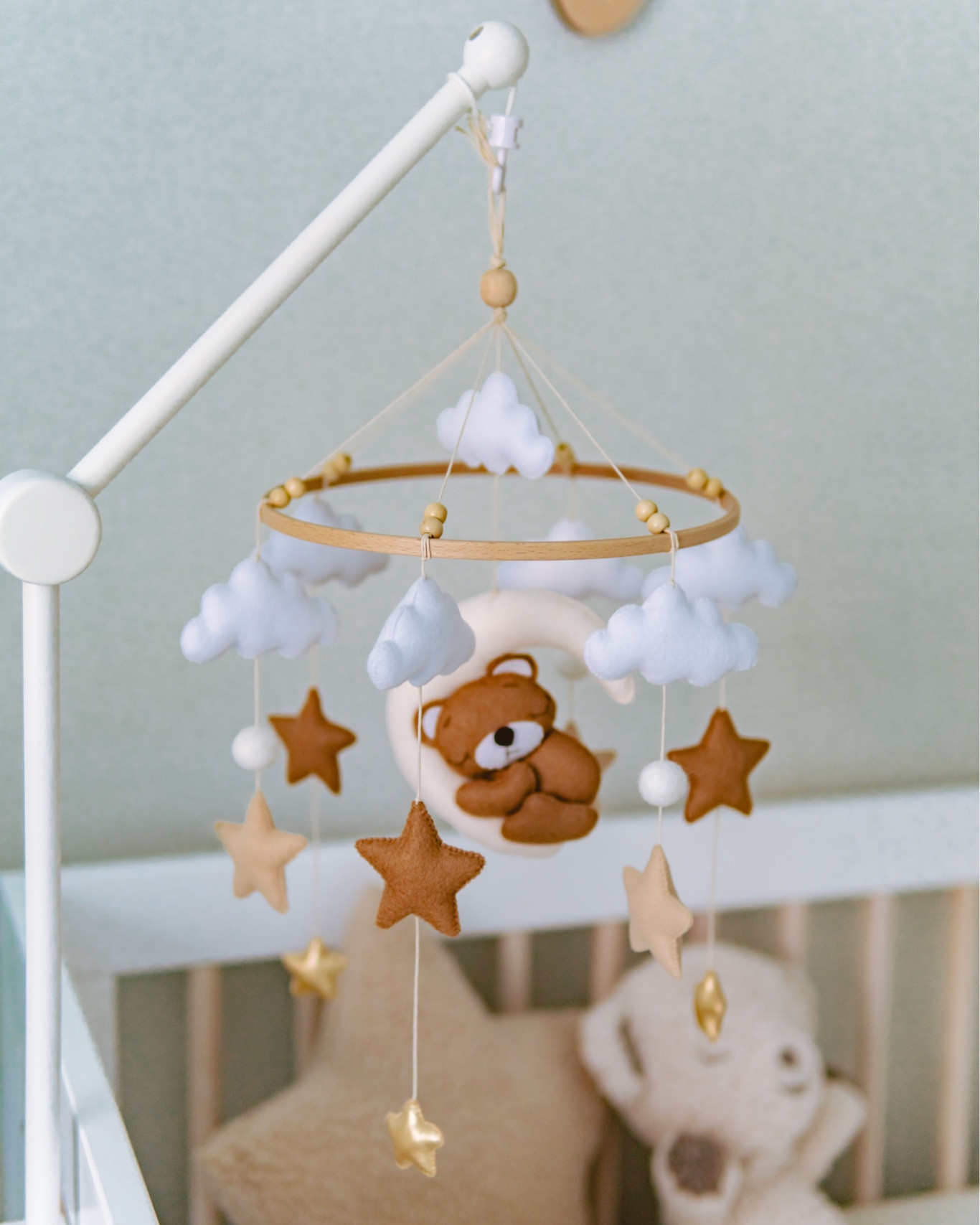 Nursery details. Nursery decor. Baby crib mobile. Neutral nursery 

#LTKbaby #LTKfamily #LTKhome