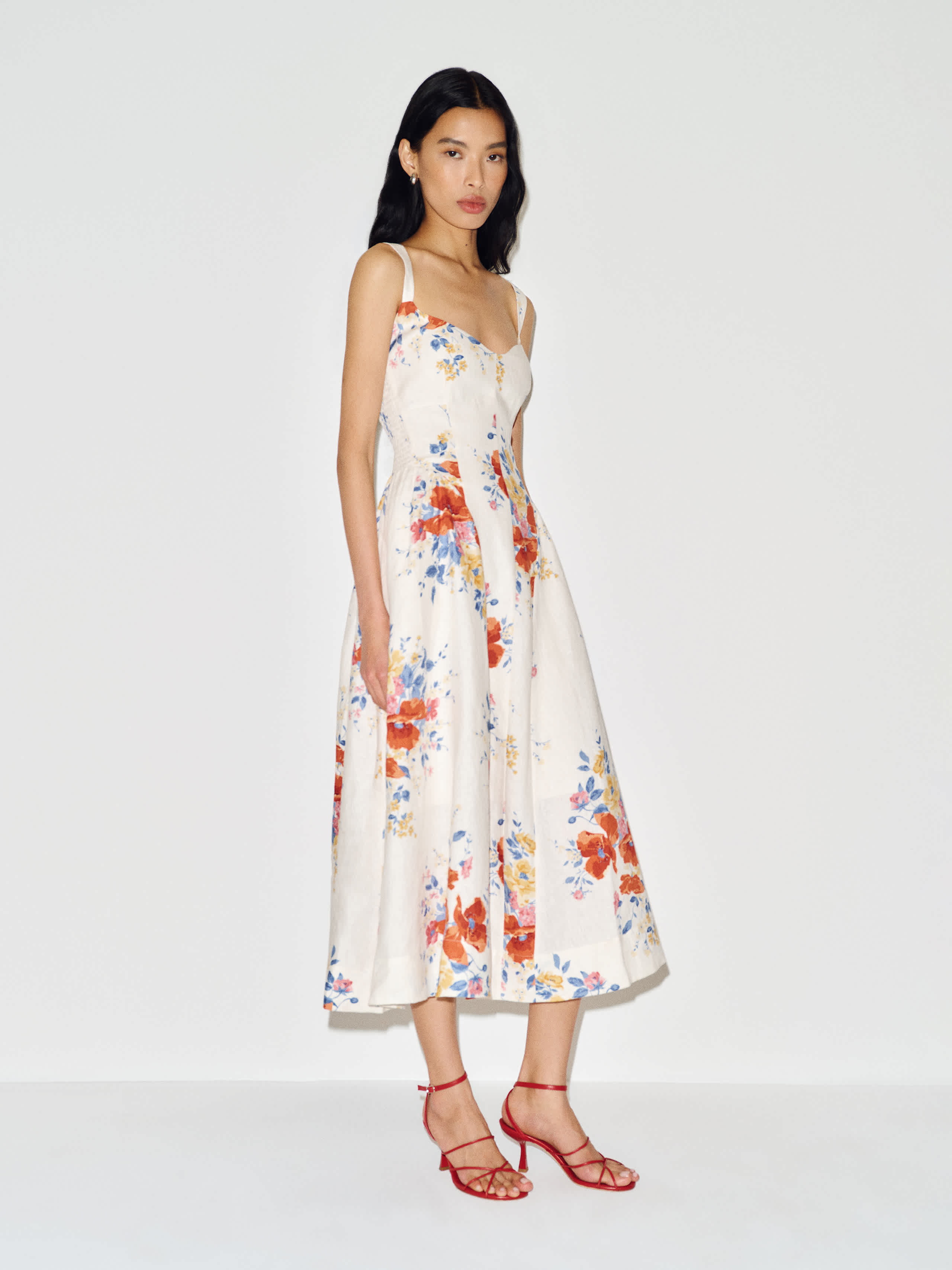 Reformation Birdie Linen Dress Ivory 8 | Reformation (Global)