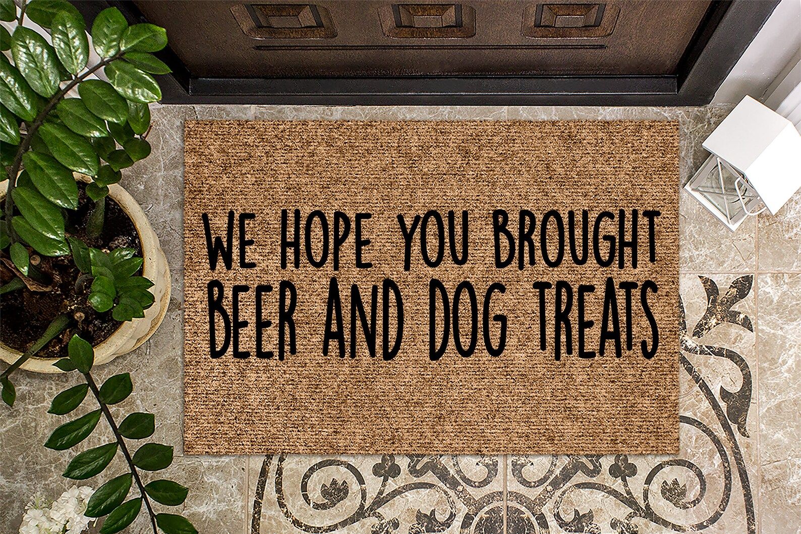 Hope You Brought Beer & Dog Treats 2 Personalized Door Mat |  Housewarming Gift | Custom Doormat ... | Etsy (US)