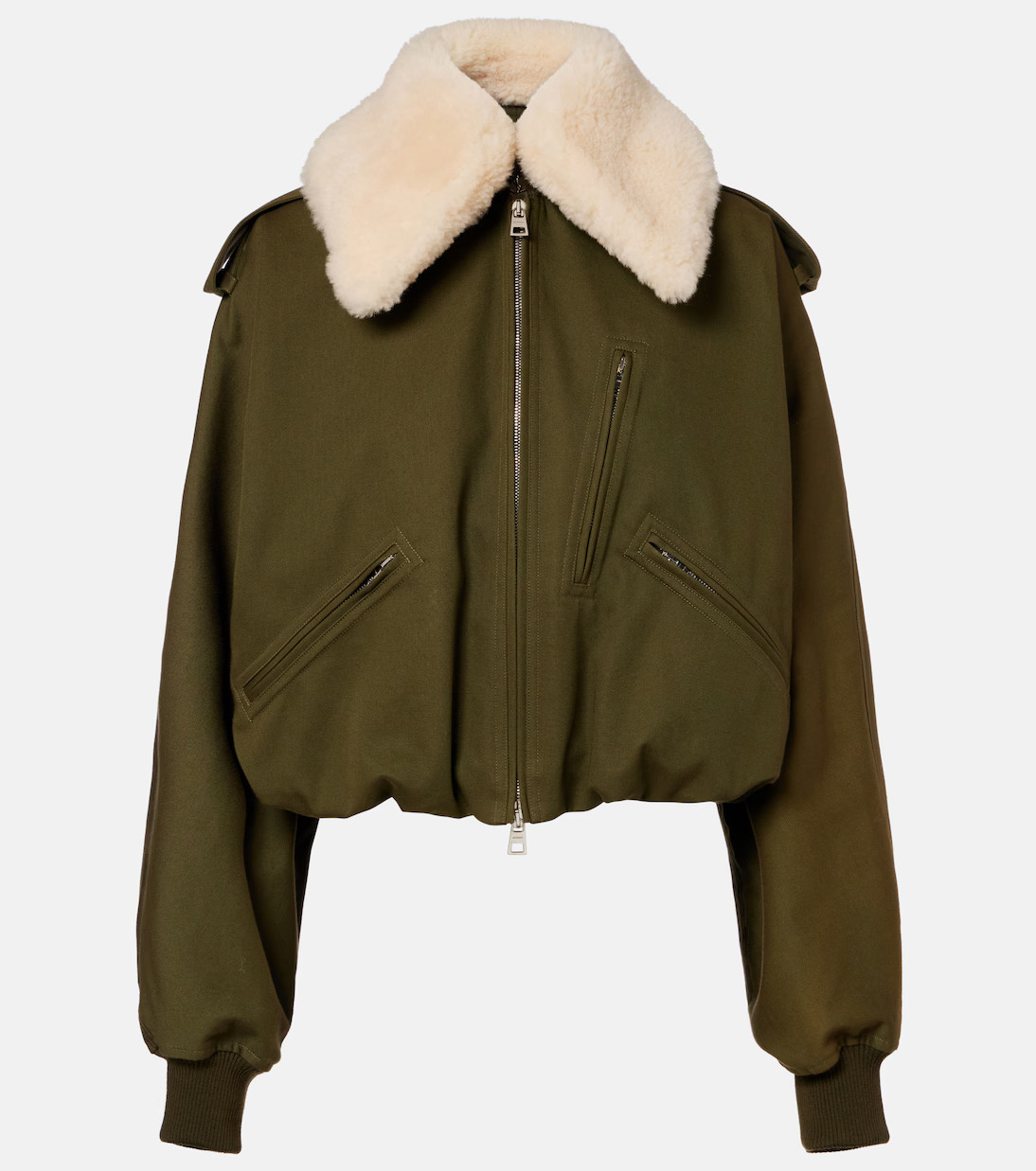 Shearling-trimmed jacket | Mytheresa (US/CA)