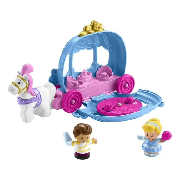 Disney Princess Cinderella’s Dancing Carriage Little People Toddler Playset with Horse & Figure... | Walmart (US)