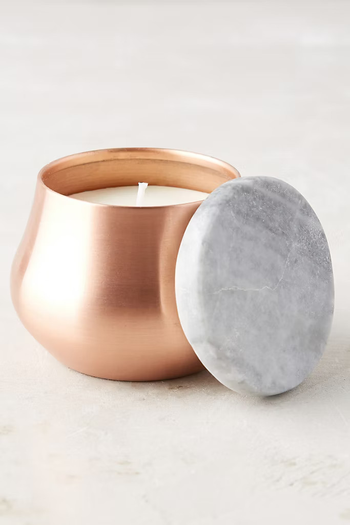 Capri Blue Burnished Candle | Anthropologie (US)