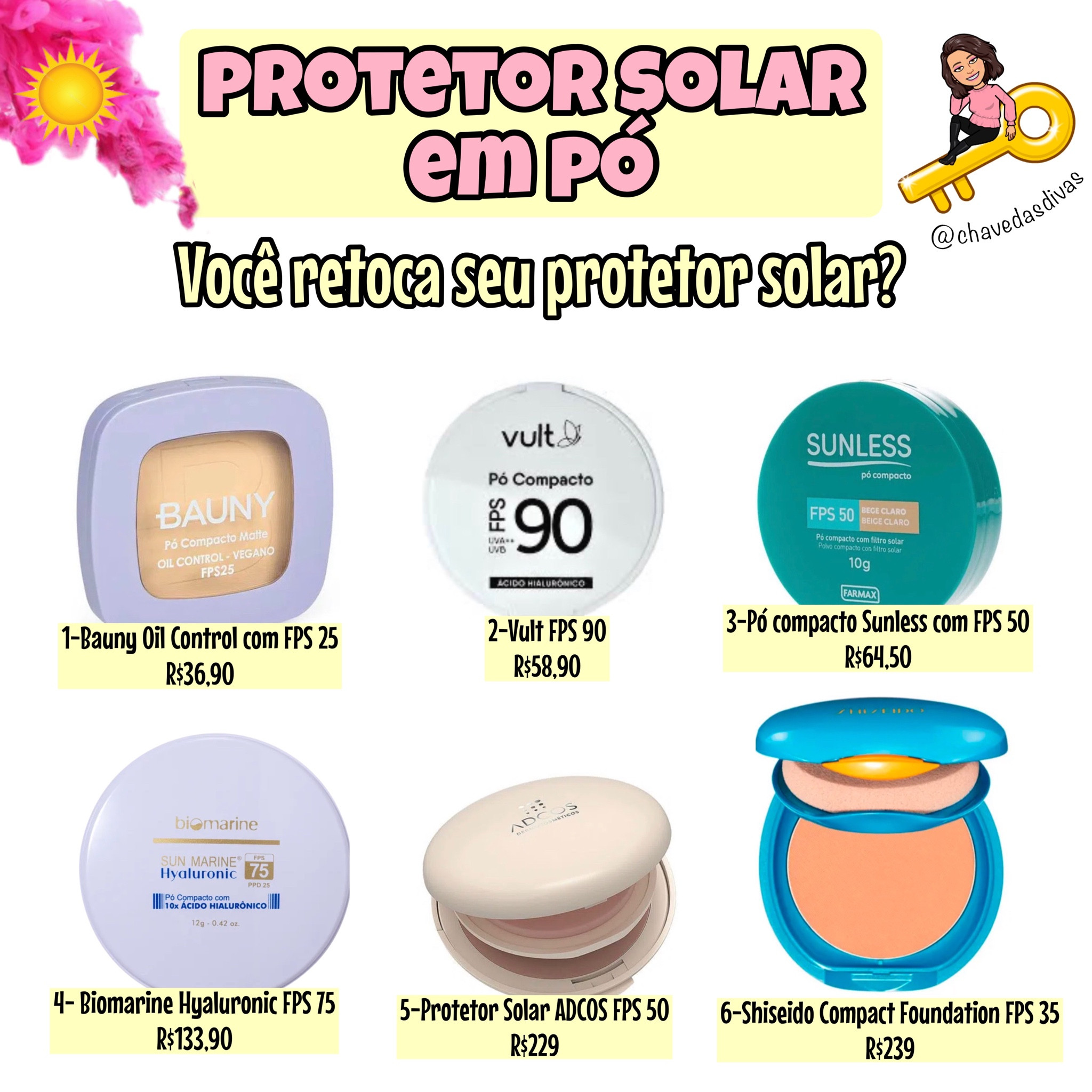 Po compacto com proteção solar é a melhor forma de nos protegermos contra luz visível, controlar a oleosidade, ter cobertura e retocar o protetor solar de forma prática! Opções para todos os bolsos! 

#LTKU #LTKbeauty #LTKbrasil