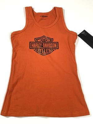 Harley Davidson Women’s Small Tank Top Orange | eBay US