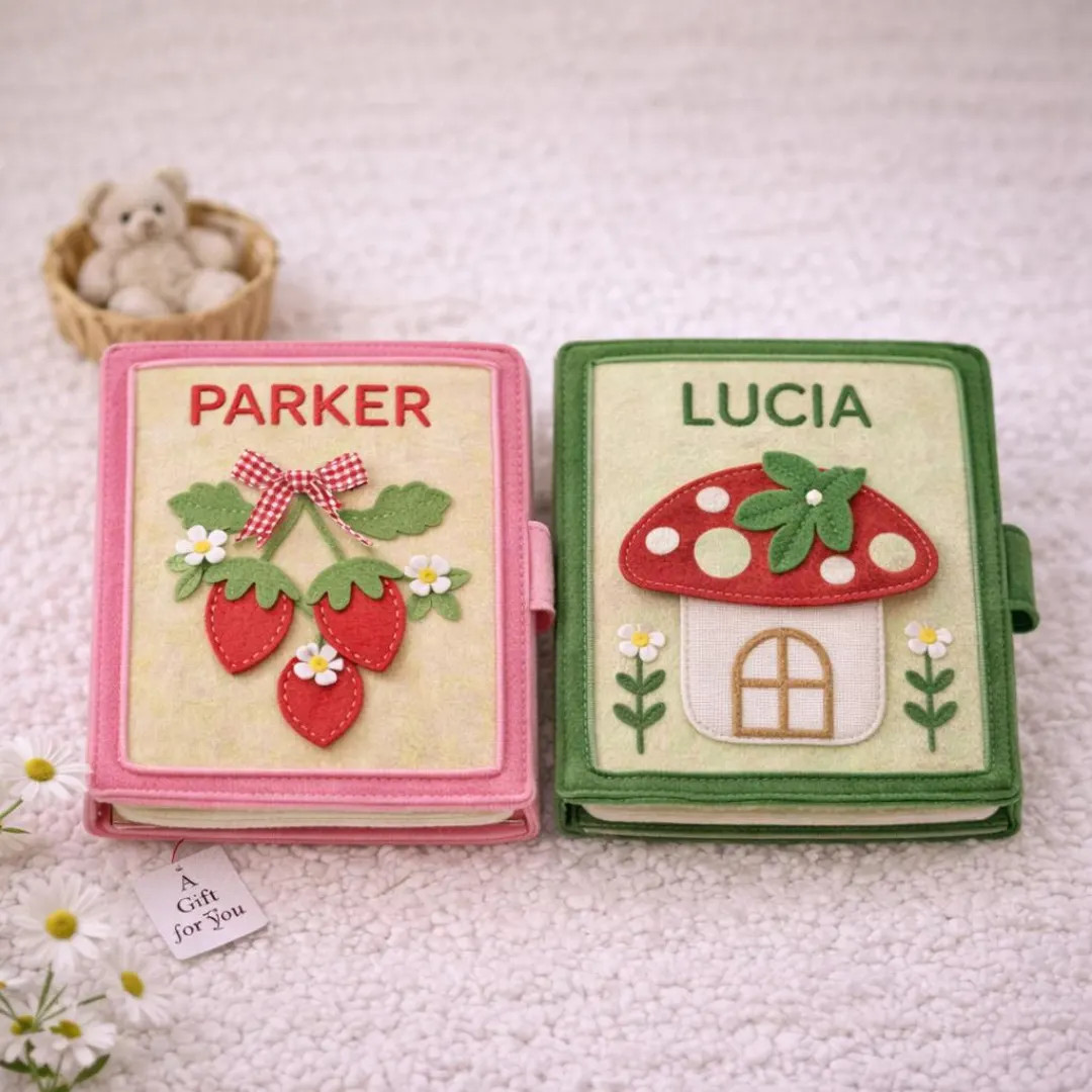 First Birthday Toy Gift, Quiet Book for Baby, Custom Name Busy Book, Personalized Toy - Etsy | Etsy (US)