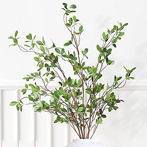 Melorca&Guilla Artificial Plants,3PCS 43.3" Green Faux Branches for Vase,Artificial Plants for Sh... | Amazon (US)