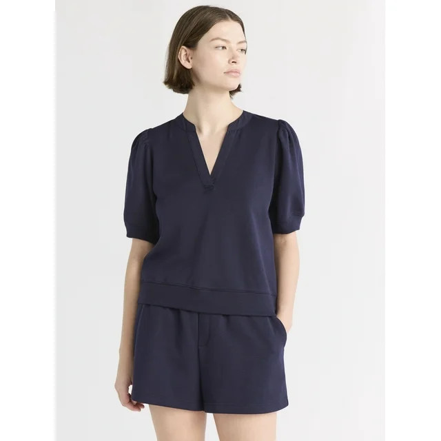 Free Assembly Women's Puff Sleeve Sweatshirt, Sizes XS-XXL | Walmart (US)