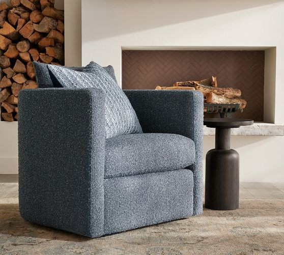 Ayden Barrel Arm Swivel Chair | Pottery Barn (US)