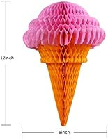 Party Hanging Ice Cream Tissue Paper Honeycomb Ball Wedding Birthday Decoration Set of 5 mix | Amazon (US)