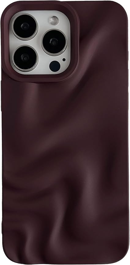 Caseative for iPhone 16 Pro Max Case,Water Ripple Pattern Wave Phone Case (Wine Red) | Amazon (US)